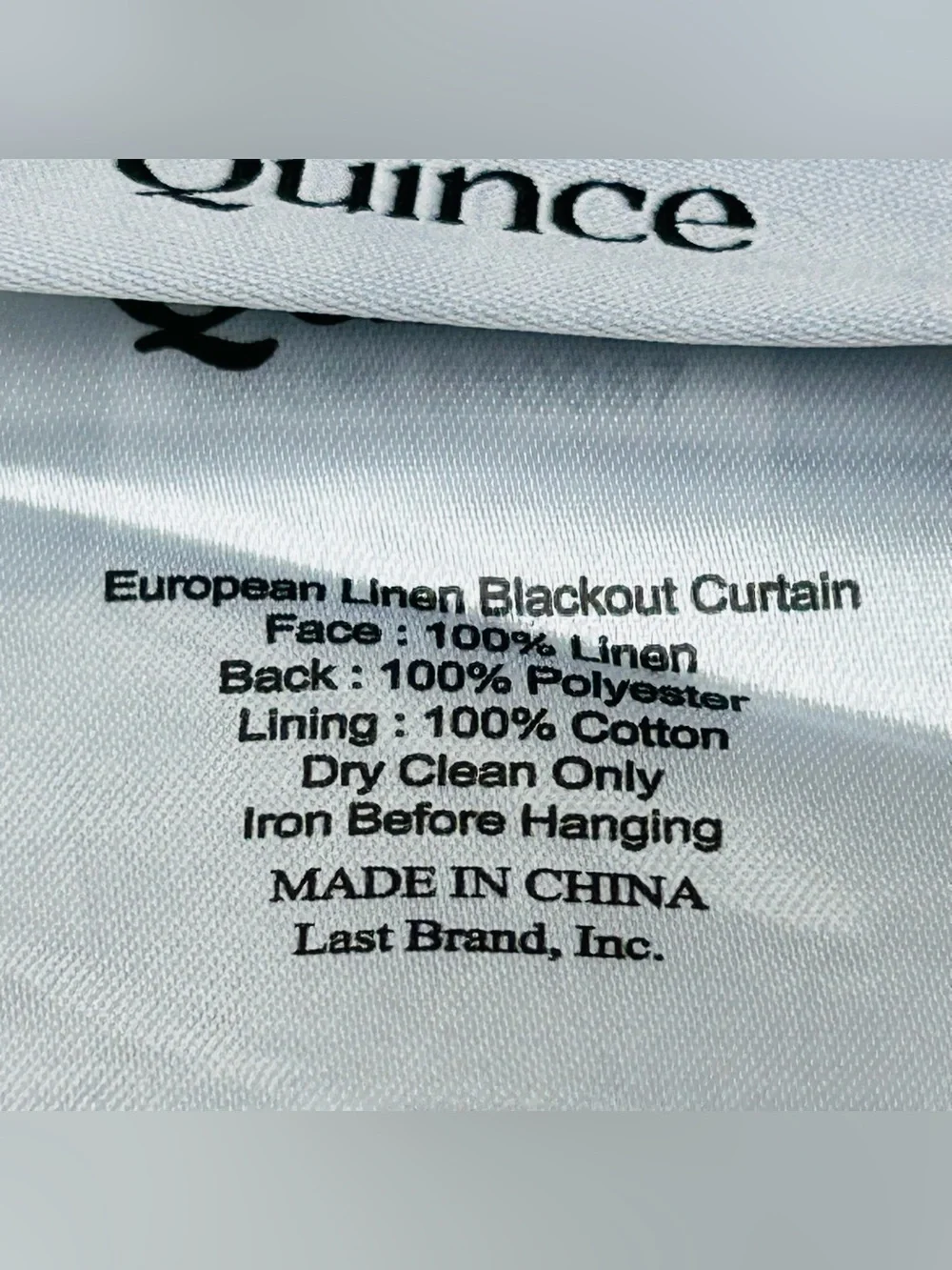 QUINCE Set 2 48x96 Heavyweight European Linen Blackout Curtains Cream 8965